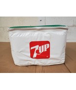 Vintage 7UP Vinyl Cooler Bag Carrying Tote chest Atlantic city race cour... - £43.07 GBP