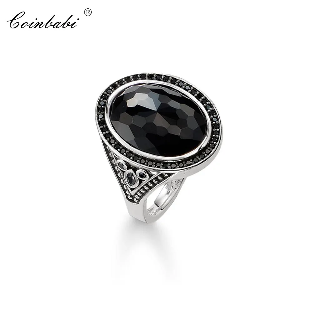 Cocktail Rings Oval 925  Silver Gift For Women &amp; Men Europe style Heart Rebel Fa - £24.77 GBP