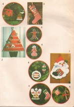 1978 Christmas Stocking Tree Card Holder Santa Wallhanging Ornaments Sew Pattern - £10.20 GBP