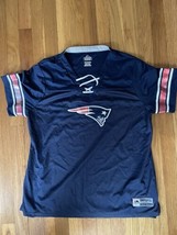 New England Patriots Womens Majestic XXL Blue NFL Jersey Short Sleeve - £14.69 GBP