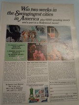Vintage Procter &amp; Gamble Swingingest Cites Sweepstakes  Magazine Ad 1966 - $3.99