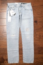 Armani Exchange $170 A|X J13 Mens Slim Fit LT Blue Scraped 100% Cotton Jeans 36R - $62.36