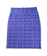 LULAROE Purple Light Blue prints pencil pull-on skirt Size 2XL - £12.23 GBP
