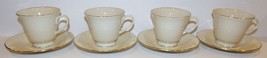 Exquisite Set Of 4 Lenox China Hayworth Footed Cups &amp; Saucers - £35.60 GBP