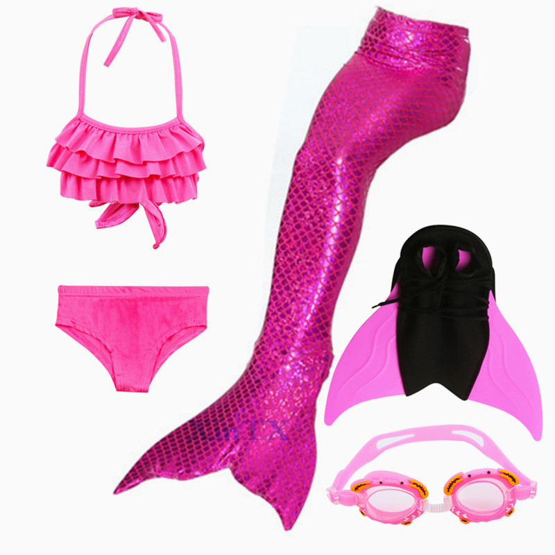 New Kids Mermaid Tail With Monofin Swimmable Mermaid Tail Cosplay Costume