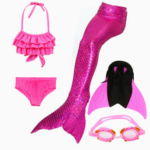 New Kids Mermaid Tail With Monofin Swimmable Mermaid Tail Cosplay Costume - $33.99