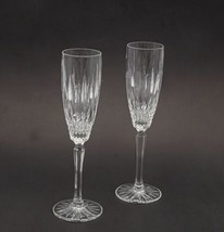 Vtg Set of 2 Mikasa Old Dublin Crystal Fluted Campagne glasses Discontinued - $37.39