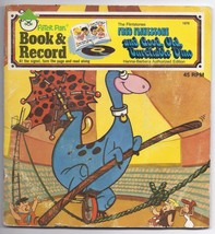 Peter Pan Book &amp; Record The Flinstones Fred Flintstone &amp; Good Old Unreliable Din - £15.32 GBP