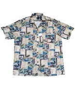 Tropical Storm Men&#39;s Size XL Hawaiian Short Sleeve Button-Up Polyester S... - £13.88 GBP