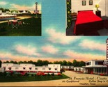 St Francis Hotel Courts Motel Multiview Houston Texas TX UNP Vtg Linen P... - $5.31