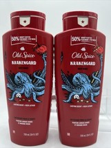 (2) Old Spice Krakengard Body Wash Lasting Scent + Rich Lather 24oz HUGE - £15.81 GBP