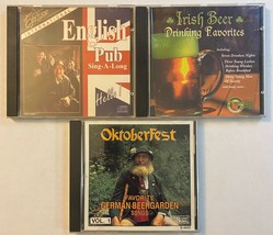 Beer Drinking CD Lot English Pub Irish German Oktoberfest Beergarden 3 CDs - £23.70 GBP