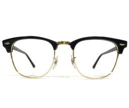 Ray-Ban Eyeglasses Frames RB3016 CLUBMASTER W0365 Black Gold 51-21-140 - £60.22 GBP