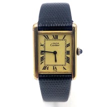 Mens Must De Cartier Vermeil Watch Argent 24mm Serviced - $1,845.00