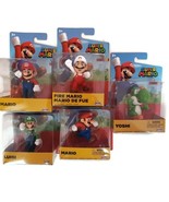 World of Nintendo Super Mario Jakks 2.5&quot; Figures Lot of 5 Luigi Yossi Fi... - £26.08 GBP