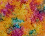 Cotton Batik Watercolor Hand Painted Multicolor Fabric Print by the Yard... - £10.12 GBP