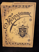 CROSS STITCH Monogramme pamphlet early 1900&#39;s Needlepoint monogram booklet - $23.65