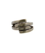 Vintage Sterling Silver Signed 925 NF Four Strand Wrap Modernist Stateme... - $46.52