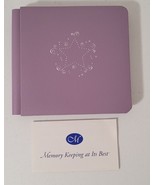 CREATIVE MEMORIES 7X7 ALBUM 12 PAGES PURPLE &amp; SILVER STAR PADDED HARDCOVER - £14.91 GBP