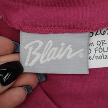 Blair Shirt Womens L Pink Short Sleeve VNeck Button Embroidered Butterfly Top - £18.18 GBP