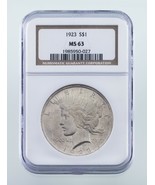 1923 Silver Peace Dollar Graded by NGC as MS-63! Nice Coin - €67,42 EUR