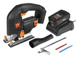 Wen 20661 20V Max Cordless Jigsaw With 2.0 Ah Lithium Ion Battery And Ch... - £106.66 GBP