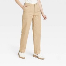 Women&#39;S Cargo Mid-Rise Slim Regular Fit Full Pants - Khaki 6 - $29.99