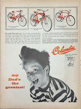 Vintage Columbia Bikes 1959 Print Ad Young Boy And 3 Models Of Bikes - £5.09 GBP
