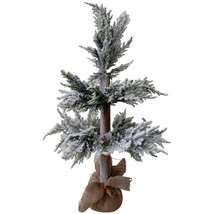 US Seller 27.5&quot; Heavily Flocked Pine Tree Natural Jute Base Christmas Decor Fast - $128.50