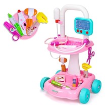 Doctor Cart Kit For Kids 3 4 5, Medical Play Set Realistic With Lights Toddlers  - £59.50 GBP