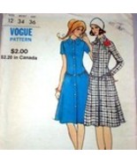 Vintage Vogue 8211 Drop Waist Dress size 12 uncut 1972 - £11.75 GBP