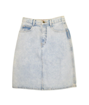 Jack Mulqueen Skirt Womens 5 Jean Midi Light Wash Denim Made in USA Knee... - $24.04