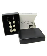 Avon President&#39;s Club 2011 Pearlesque Earrings Drop Dangle Leverback Sil... - $572.04 MXN