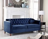 Persaud Living Room Couch With Classic Chesterfield Velvet Upholstery, I... - $1,949.99