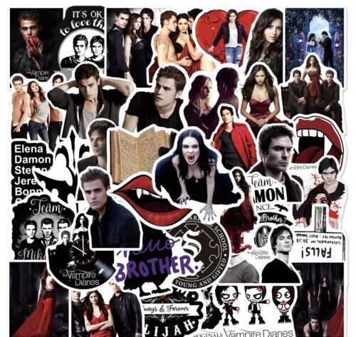 50 PCS The Vampire Diaries TV  Stickers Car Decals Laptop Binder Free Shipping! - $7.45