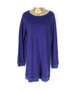 Anthropologie Sundry Raglan Tunic Dress LS Sapphire Womens Size 1 USA New - $32.48 CAD