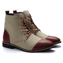 New Men Boots 39~48 factory outlet brand slip-on ankle men Western boots - £33.98 GBP