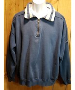 Pendelton Pullover Cotton Sweater 1/4 Zip Mock Neck Mens Size XL Blue - €63,90 EUR