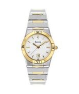 Bulova Womens Quartz 96M002 Dress Quartz Analog Two-Tone Wristwatch - $125.00