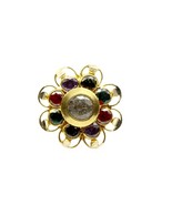 Stud Nasale In Oro 14K Solido Con Zirconi Multicolore - €91,63 EUR