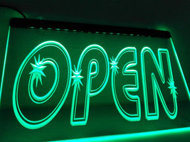OPEN Illuminated Led Neon Sign Home Decor, Office,Shop, Lights Décor Art Craft  - $25.99+