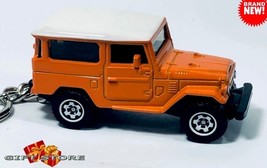 RARE HTF KEY CHAIN ORANGE TOYOTA LAND CRUISER FJ40 JAPAN J40 NICE GIFT &amp;... - £47.00 GBP