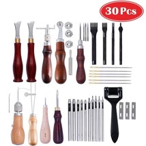 Craft Supplies Leather Craft Tool Sets Hand Sewing Stitching Carving Rep... - $14.85+