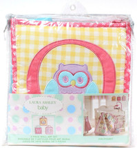 Laura Ashley Baby 3 Piece Wall Art Set OWLPHABET Pink 10 In X 10 In - £11.95 GBP