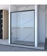 70&quot;x70&quot; Sliding Shower Door: Black Frame, 8mm Glass - $405.99