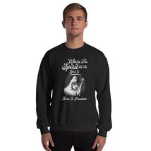 Where The Spirit Of The Lord Is There Is Freedom Christian Unisex Sweatshirt Bla - £22.86 GBP+