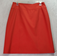 Worthington A Line Skirt Womens Size 8 Orange Lined Vented Pockets Back ... - $14.73