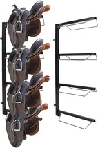 2 Pack Saddle Rack,4 Tier Wall Mounted Saddle Rack Stand For English And... - $144.99