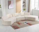 Merax Chenille Fabric Sectional Three Throw Pillows, No Assembly Require... - $1,612.99