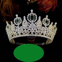 Luxury Miss Universe Big Crown Wedding Crystal Crown Bride Headdress Parade Grad - £245.92 GBP